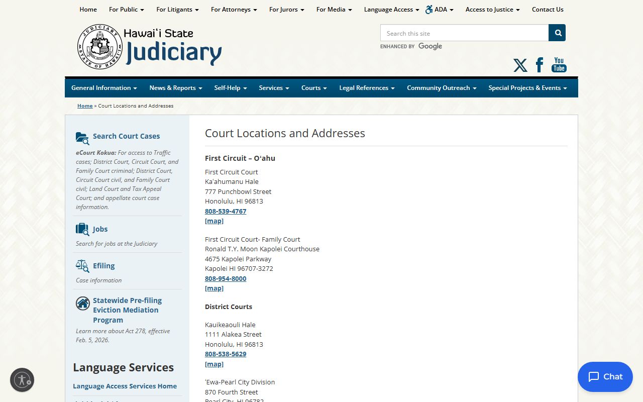 Kihei family court records - Hawaii Judiciary court locations for Kihei area