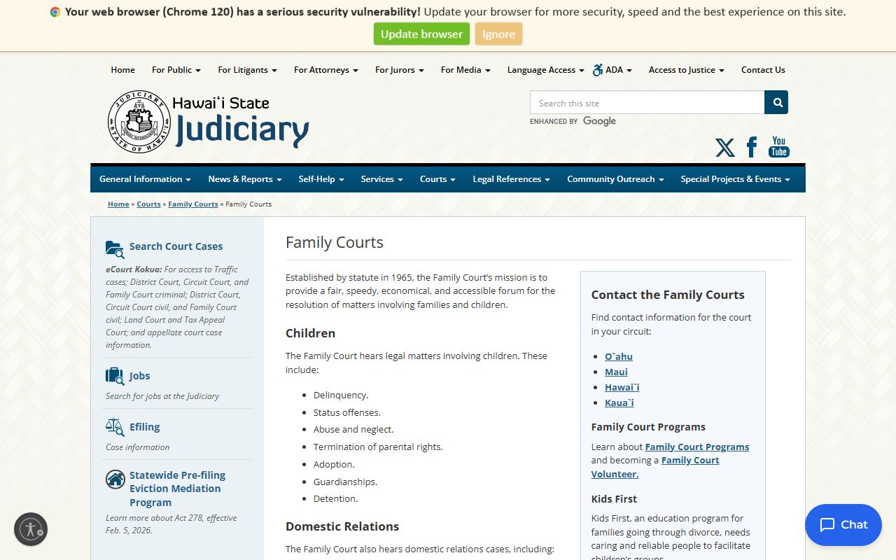 Makakilo family court records - Kapolei Family Court services overview