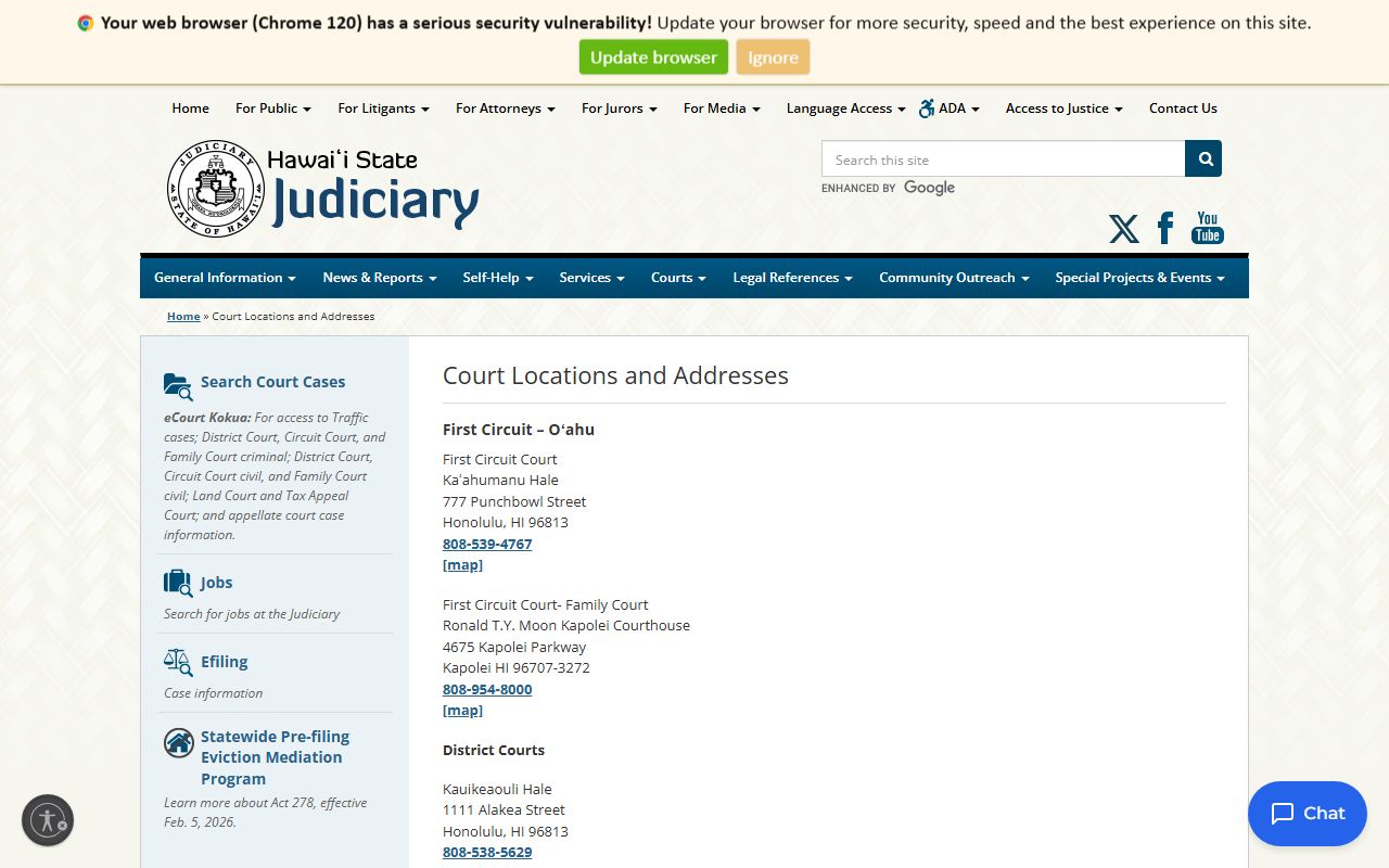 Makakilo family court records - Waianae District Court at Kapolei complex