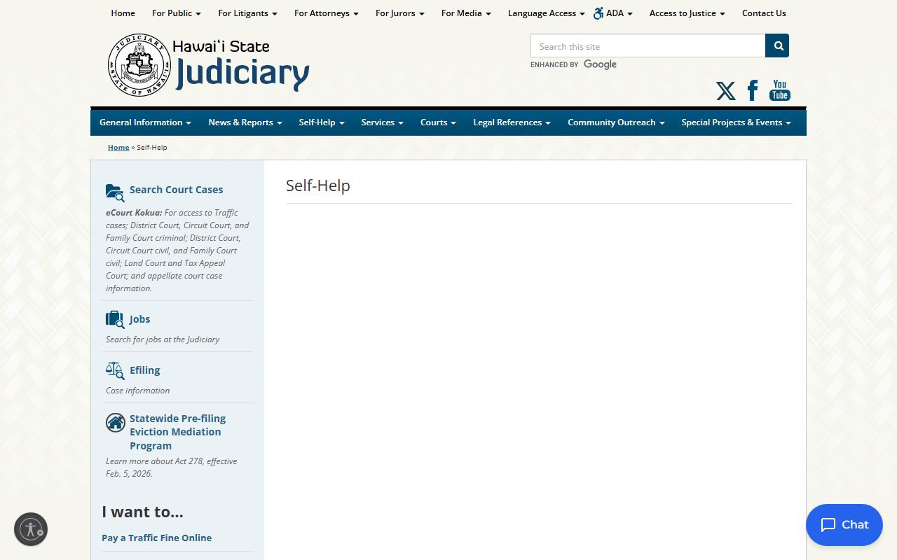 Kalawao County family court records - Hawaii Judiciary self-help resources
